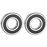 Set di 2 cuscinetti a sfera, cuscinetti a sfera 6204-RS in acciaio a scanalatura profonda sigillati in gomma double face 20 x 47 x 14 mm,banchi rotanti, motori, stampanti 3D, fresatrici