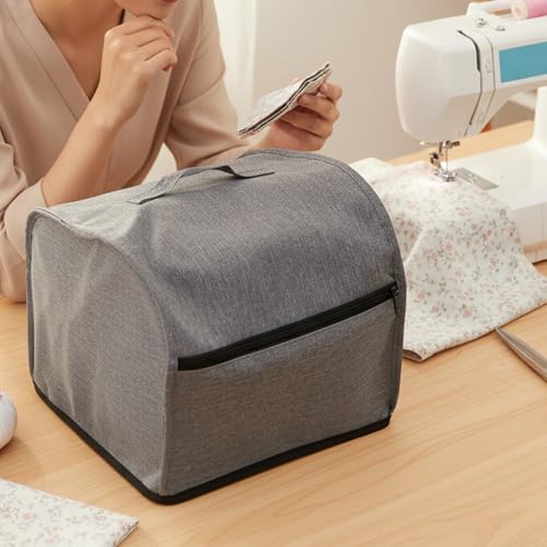 Housse pour machine à coudre surjeteuse avec poches de rangement, sac de rangement pour outils de couture pour matériel de matelassage, protection anti-poussière en tissu Oxford pour surjeteuse et – vue 9
