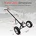 Trailer Dolly, 600LBS Capacity, 1-7/8” Hitch Ball with 12” Pneumatic Tires, Trailer Mover Dolly for Trailer Boat Watercraft Jet Ski Moving, Black Powder Coated Steel
