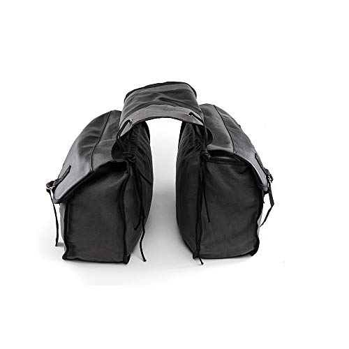 evomosa Motorrad Satteltaschen Canvas wasserdichte Werkzeug Aufbewahrungstasche für Motorradgepäcktaschen Travel Knight Rider für Touring Motorrad Box (Schwarz)