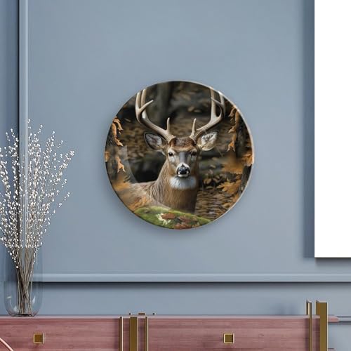 Plato decorativo Camouflage Deer Bone China 7 pulg miniatura 5
