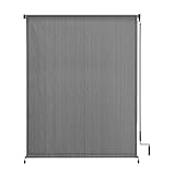 VICLLAX Outdoor Roller Shade Fabric for Porch Gazebo, Patio Cordless Blinds Roll Up Shade (8' W X 8' L), Anthracite Grey