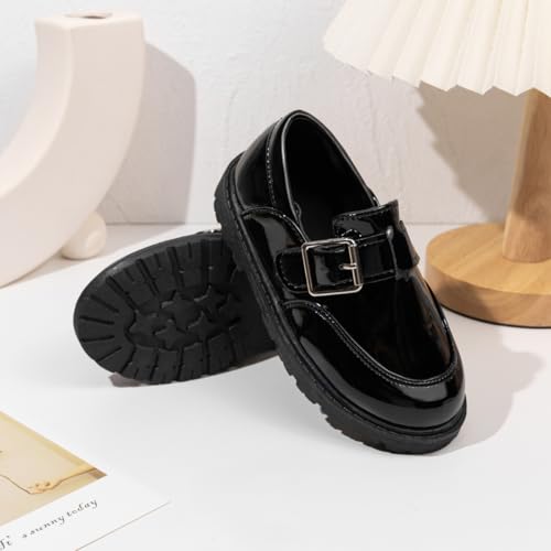 Image of KIDSUN Toddler Boy's Girl's Dress Shoes Comfort Lace-Up Oxford School Uniform Shoes Loafer Flats (Toddler /Little Kid)