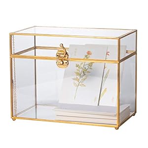 NCYP Gold Glas Kartenbox Vintage Rechteckig