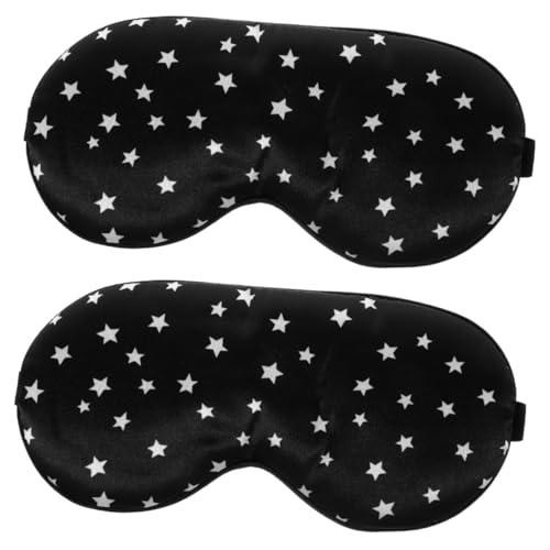 GRADENEVE 2個 スリープマスク eye mask sleeping mask sleep mask 毎日使うアイパッチ アイマスク スリーピングマスク 睡眠マスクバルク シルク Black