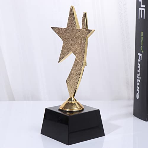 INOOMP 2 peças Golden Award Trophy Star Award Cup Resina Prêmios Decoração Presente Vencedor Troféus