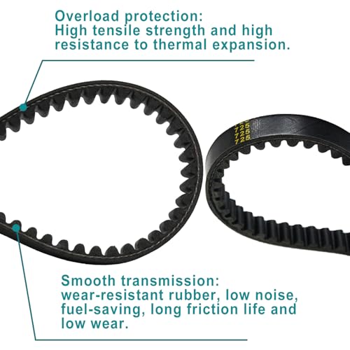 Image of QYMOTO 725 Belt, Go Kart Belt 725, 30 Series Torque Converter 725 CVT Belt | Compatible with Mudhead 208r, Hammerhead 80T, Trailmaster Mid Karts MB200,comet 14704(3 Pack)