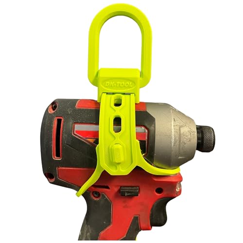 Heavy-Duty Drill Hanger – by DK Tool Universal Drill & Impact Hook – Secure Tool Holder for Work Belts & Tool Racks (Green)