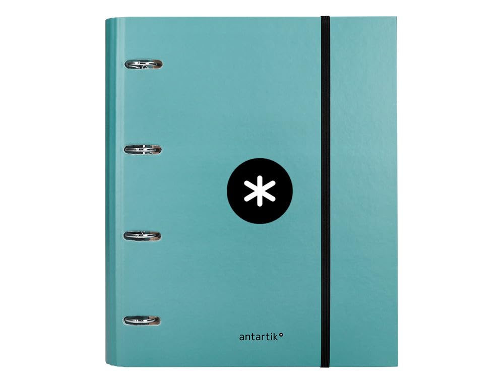 Binder with Refill and Flap liderpapel antartik a4 Square 5 mm Lined 4 Round Rings 40 mm Mint Colour