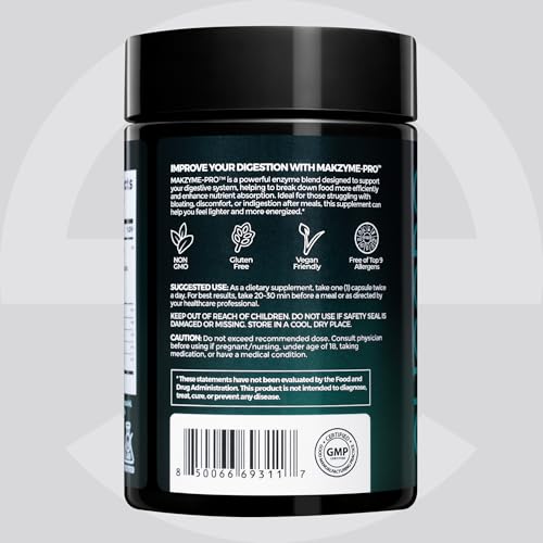 ELICORE Digestive Enzyme Pro Blend with Bromelain & Papaya Enzyme Gas and Bloating Relief for Women and Men, Gut & Digestive Health Supplement – Gluten-Free – 60 Veg Capsules — view 6