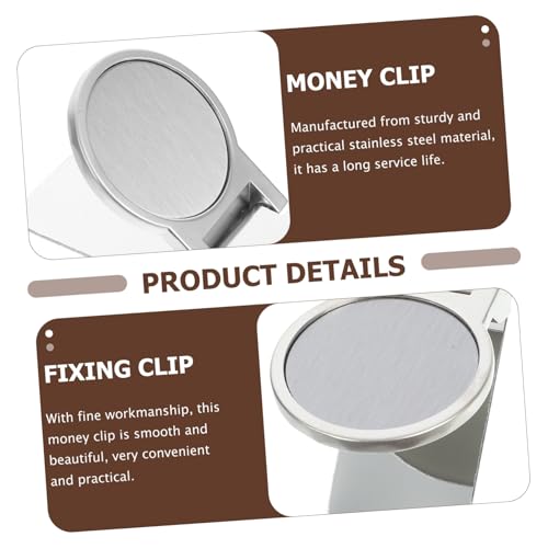 Stainless Steel Money Clip Money Cash Clips Convenient Money Clip Big Paper Clips Money Clip for3