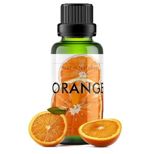 Image of Esslux Sweet Orange Essential Oil for Diffuser & Skin - 100% Pure Natural Orange Oil for Massage & Face - Sweet Orange Essential Oil for Cleaning & Soap Making Scent, 60 ML