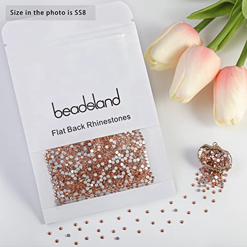 Image of Beadsland Flat Back Crystal Rhinestones,Champagne, SS8, 1440pcs