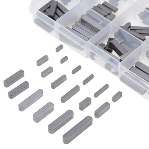 Contenuto della scatola: include 140 pieces of round-headed feather keys, offrendo una soluzione completa e comoda per le vostre esigenze di chiave parallel