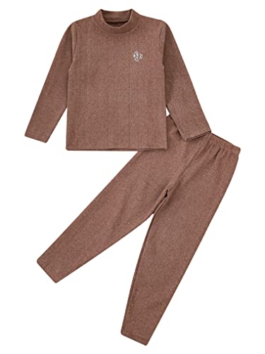 Kaerm Kids Girls Boys 2Pcs Thermal Underwear Set Long Sleeve Cartoon Dolphins Print Base Layer and Leggings Pants Set3