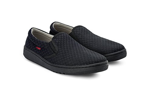 Oneflex Robin Negro - Zapatilla anatómica cómoda Unisex para Trabajar en hostelería- Lavable en Lavadora-Talla 35