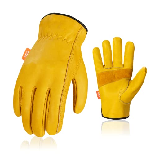 NBLEAGLO Arbeitshandschuhe Aus Rindsleder - Robust & Flexibel Für Garten & Bau