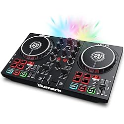 Numark Party Mix II - Controladora DJ, mesa de mezclas con luces integradas, mezclador DJ e interfaz audio, con Serato DJ Lite