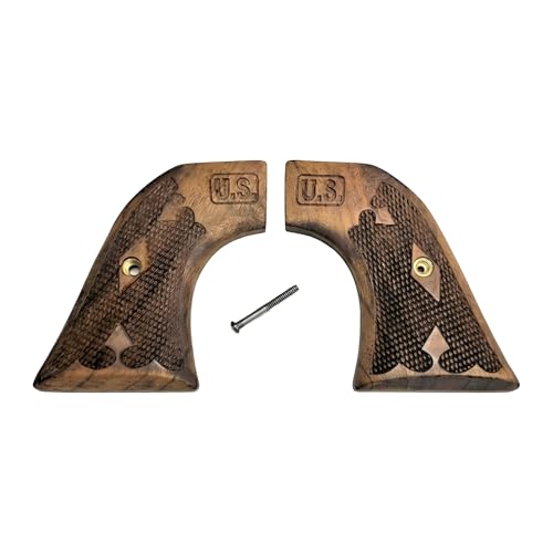 Replacement Grips for Ruger Wrangler Plus Diamondback Walnut Checkered US Embossed