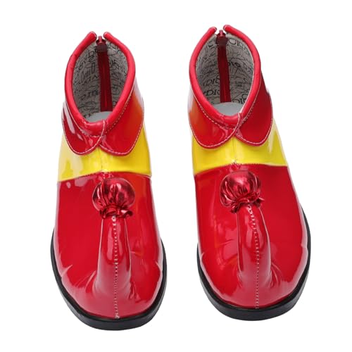 UPKOCH Zapatos de Payaso para Fiesta Coloridos y Cómodos para Disfraces de Cosplay y Halloween Hechos de Material de Cuerno Mágico Zapatos de Vestir de Payaso para Decoración