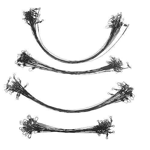 GAROZATION Metal Fishing Wire Line 100pcs Saltwater Fishing Leaders Strong Braided Green Line for Crappie