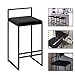YIHGJJYP Esszimmerhocker, Küchenhocker, Barhocker, Barhocker, Barhocker, Barhocker, Sitz und Metall, Schwarze Beine, Zuhause, Küchenhocker, Höhe 60cm ~ 75cm, 70cm