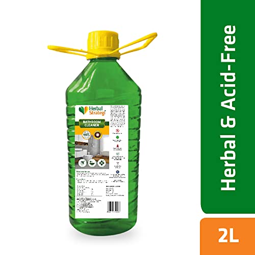 Herbal Strategi Bathroom Cleaner Spray For All Surfaces & Bathroom Fittings - 2L Refill (Lemon Oil)