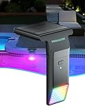 POOLHACKER Solar Pool Lights Only for Inground Pool, 10-Color 4-Mode Light Sensing LED, Underwater Swimming Lighting with Timer Off, Submersible Pool Lights with Remote, Waterproof Design, 1 Pack