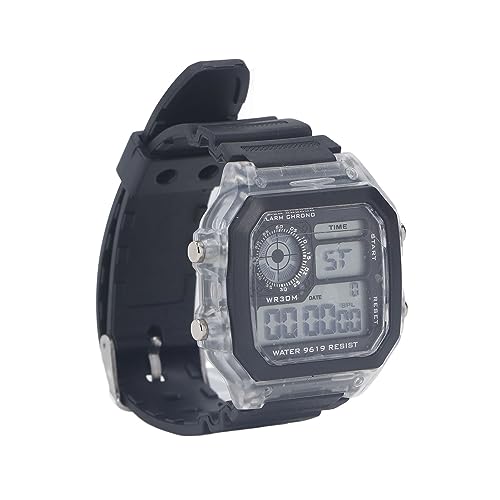 Keenso Reloj Deportivo para Hombre, Reloj Despertador Resistente Al Agua WR50M, Batera de 68 MAh, Electrnico de Segunda Sincronizacin, 12 24 Horas para Uso Diario en el Trabajo