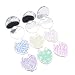 Minkissy Mini Makeup Mirror Handheld Portable Pocket Mirror Folding Heart Shaped Double-sided Mirror for Handbag, Purse, Pocket (Random Color)