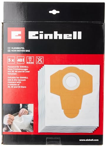 Miniatura 2 de Einhell Accesorios Para Aspiradora En Seco Y En Húmedo Bolsa Para El Polvo 40 L, 5 Pieza