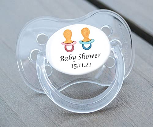 FUNKY DUMMY Personalised Dummy Pacifier Soother, All TEATS, Sizes & Colours, Baby Shower SOOTHERS