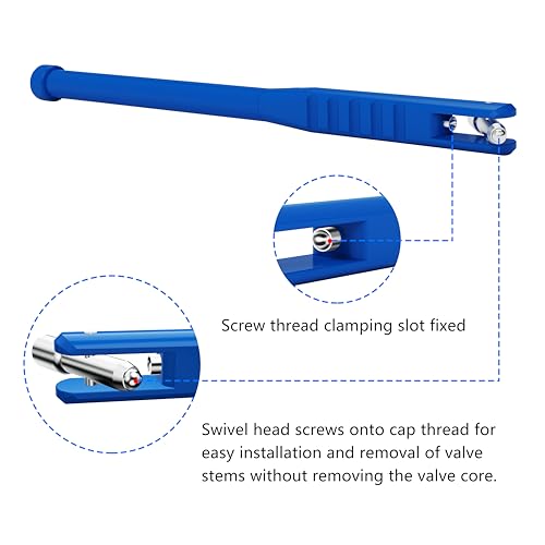 Image of Tire Valve Puller Tool Tire Valve Stem with Valve Core Remover Tool No Scratch Valve Core Wrench for Car Bicycle Motorcycle(HT-241B) (Pack of 2)