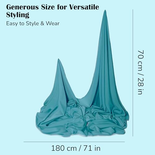 Premium Lycra Jersey Hijab Scarves -Turban Head Wraps for Women, Fashion Headbands Long Plain Muslim Shawls2