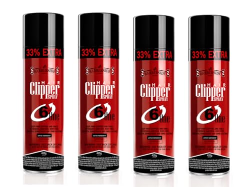 ican Barber Side London Clipper Spray For Hair Clippers Disinfectant/Lubricates/Anti-rust Formula 454g x 4