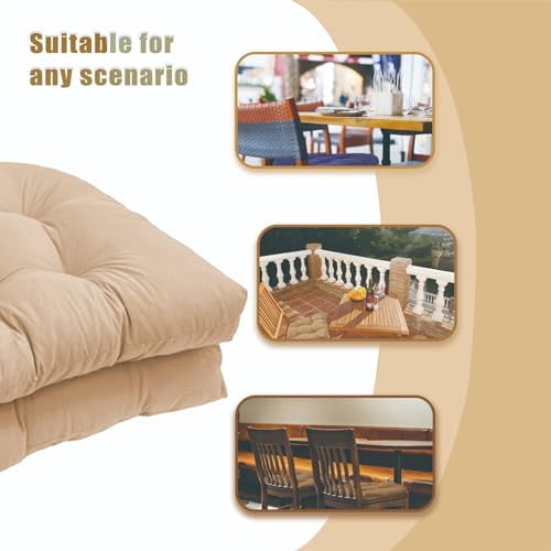 Coussin de chaise extérieur demi-rond résistant décoloration soleil - 7