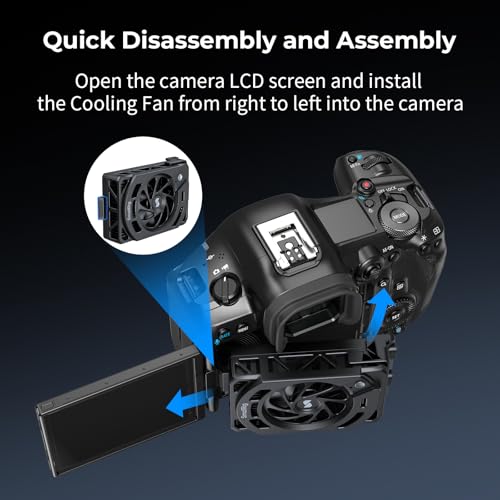 Image of SMALLRIG R50 V / R5 II / R5 / R50 / PowerShot V1 Camera External Cooling System with Dual-Speed Modes, Snap-On Cooling Fan with TEC Cooling Module for Sony ZV-E1 / A7 IV / A6700 / FX3-5063