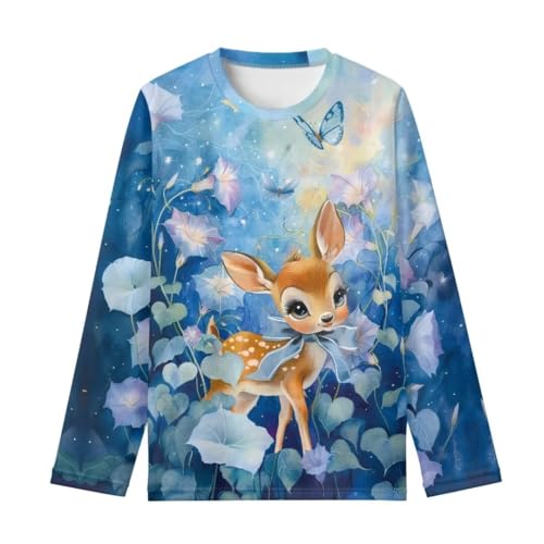 Image of Long Sleeve Shirts for Girls Winter Tops 3-16t Cartoon T Shirts for Fall Clothes