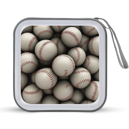 Funda para CD de béisbol rígida anticaídas para 40 DVD portátil 2