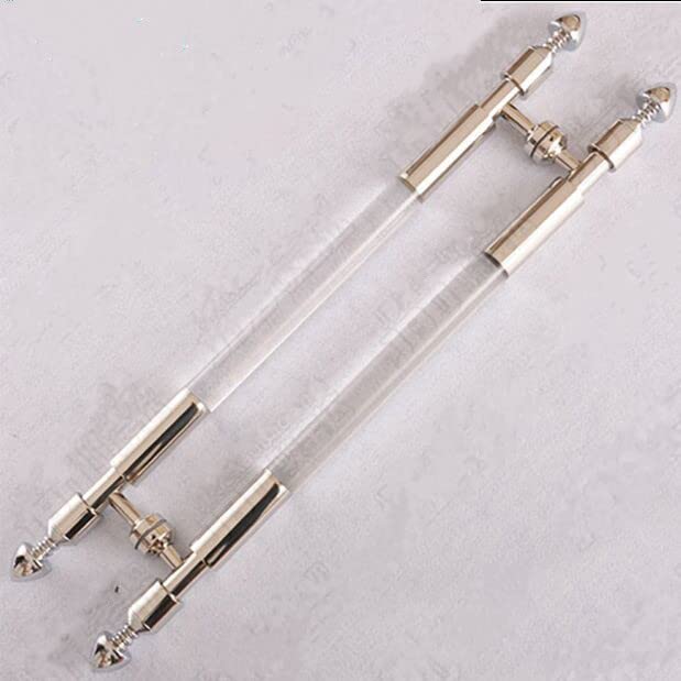 800mm Clear Glass Big Gate Door Handle Stainless Steel Big Gate Door Handles Pulls 600mm - (Color: 600mm)