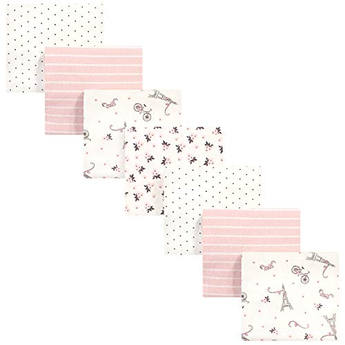 Image of Hudson Baby Unisex Baby Cotton Flannel Receiving Blankets Bundle, Paris, One Size