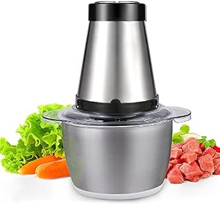 Food Processor and Blender, Home and Kitchen Food Meat Onion Chopper with 2 Speeds Control and Large SUS Bowl, 300W Electric Food Processors for Vegetable and Fruit, Easy to Clean