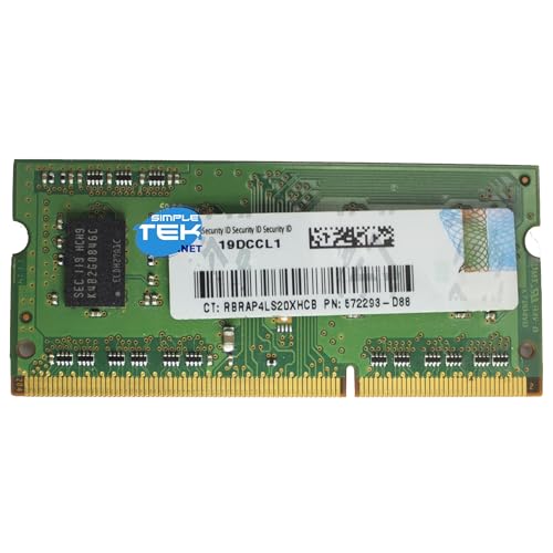 SIMPLETEK - DDR3 1,5 V 2 GB 1333 MHz SODIMM módulo banco memoria RAM Notebook PC (reacondicionado)