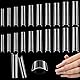 Tucnoeu 500 Stück XXL Nail Tips Square Full Cover Nail Tips Künstliche Klare Extra Lange Gerade Nägel Tips Geeignet für Professioneller Salon und Heimwerker 10 Größen(118-XXL)