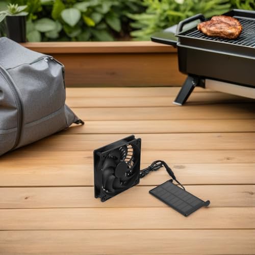 Ventilador solar para gallinero con panel de 3w extractor de aire mini 8