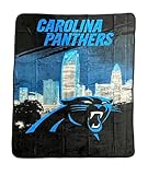 NORTHWEST NFL Carolina Panthers, City Nights Plush Throw, Team Colors, 60 x 80