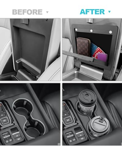 Image of CDEFG 4PCS for 2023-2025 Honda Pilot Center Console Organizer 9-Inch Screen Organizer for 2023-2025 Honda Pilot Accessories Cup Holder Behind-Screen Dash Armrest Hidden Storage Box