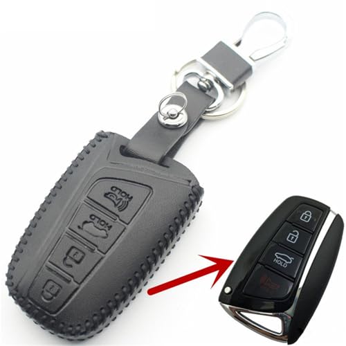 Mando para coche Hyundai de 4 botones funda protectora para trayectos en Santa Fe 3