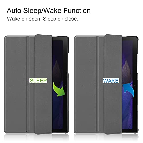 HYMY Hülle für TCL Tab 10S hülle - Flip Case Cover Schutzhülle TCL Tab 10S-Gray - Image 3