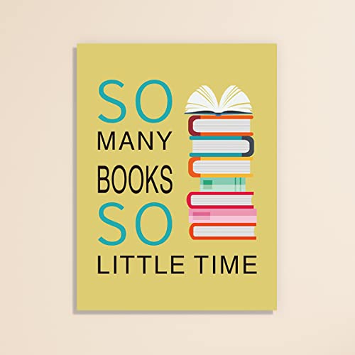 Image of CHDITB Read Book Classroom Decor, Inspirational Quotes Reading Wall Art Print For Kid, 12x16 Inches Colorful Motivational Books Educational Canvas Wall Art For Library Reading Room School Wall Decor